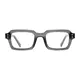 Rectangle Transparent Gray Eyeglasses