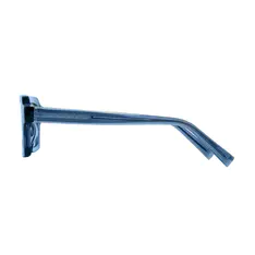 Rectangle Transparent Blue Eyeglasses