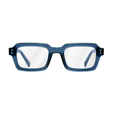 Rectangle Transparent Blue Eyeglasses