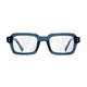 Rectangle Transparent Blue Eyeglasses