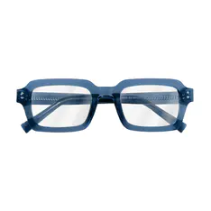 Rectangle Transparent Blue Eyeglasses