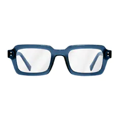 Rectangle Transparent Blue Eyeglasses