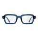 Rectangle Transparent Blue Eyeglasses
