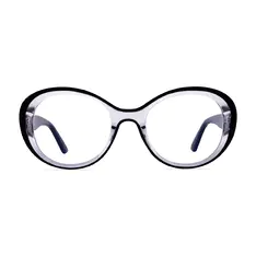 Round Black/Clear Eyeglasses