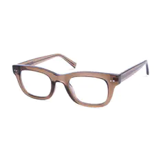 Rectangle Transparent Brown Eyeglasses