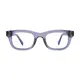 Rectangle Transparent Gray Eyeglasses