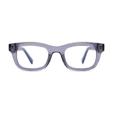 Rectangle Transparent Gray Eyeglasses
