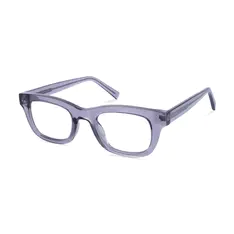 Rectangle Transparent Gray Eyeglasses
