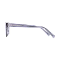Rectangle Transparent Gray Eyeglasses