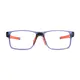 Rectangle Transparent Gray/ Orange Sport Eyeglasses