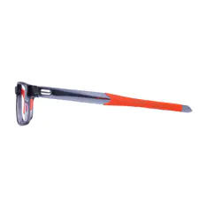 Rectangle Transparent Gray/ Orange Sport Eyeglasses