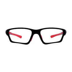 Rectangle Black/Red Sport Eyeglasses