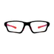 Rectangle Black/Red Sport Eyeglasses