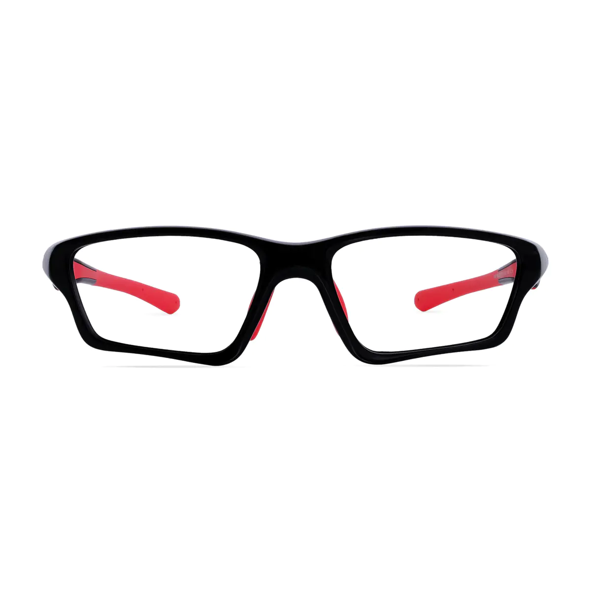 Rectangle Black/Red Sport Eyeglasses
