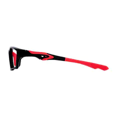 Rectangle Black/Red Sport Eyeglasses