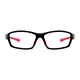 Rectangle Black/Red Sport Eyeglasses