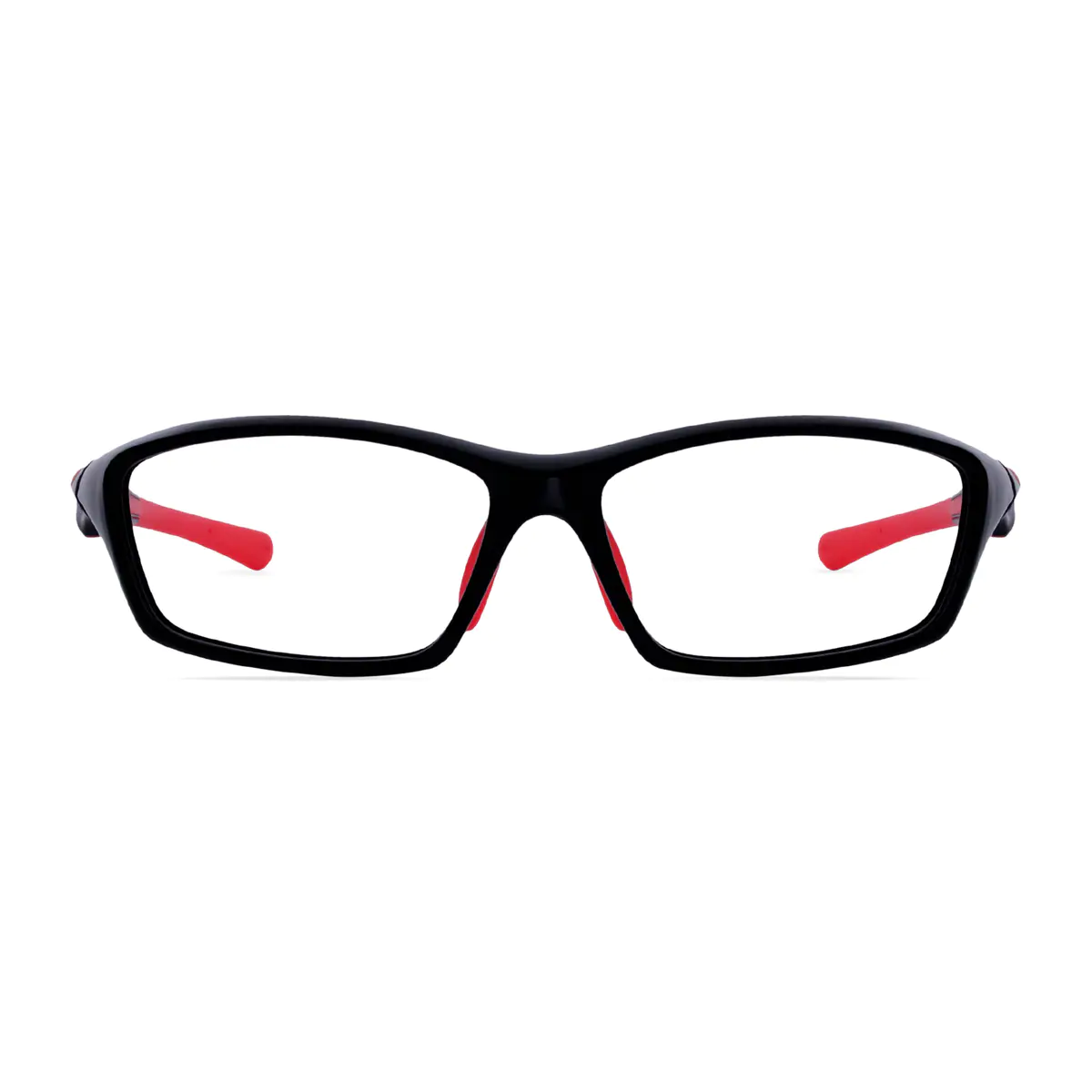 Rectangle Black/Red Sport Eyeglasses