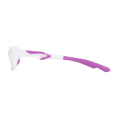 Rectangle White Sport Eyeglasses
