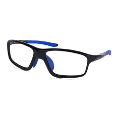 Rectangle Black/Blue Sport Eyeglasses