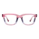 Rectangle Transparent Pink Eyeglasses