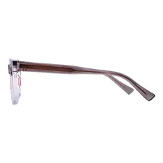 Rectangle Brown/Clear Eyeglasses