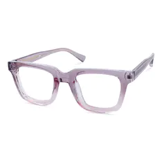 Rectangle Transparent Purple Eyeglasses