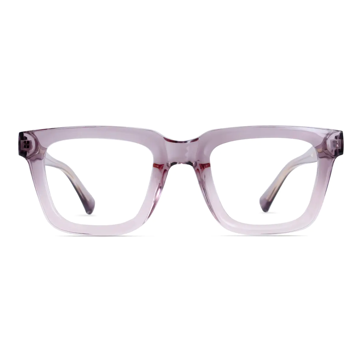 Rectangle Transparent Purple Eyeglasses