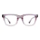 Rectangle Transparent Purple Eyeglasses