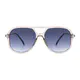 Aviator Transparent Gray Sunglasses