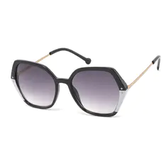 Geometric Black/White Sunglasses