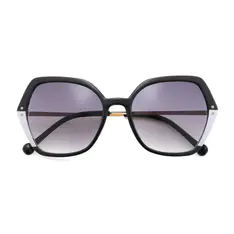 Geometric Black/White Sunglasses