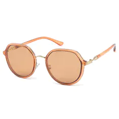 Geometric Light Brown Sunglasses