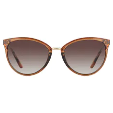 Cat-eye Transparent Amber Sunglasses
