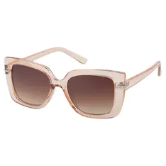Square Transparent Amber Sunglasses