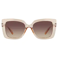 Square Transparent Amber Sunglasses