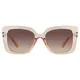 Square Transparent Amber Sunglasses