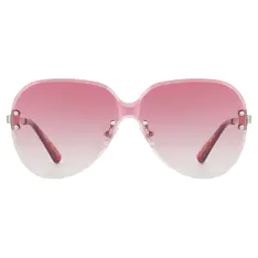 Oval Transparent Red Sunglasses