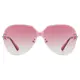 Oval Transparent Red Sunglasses