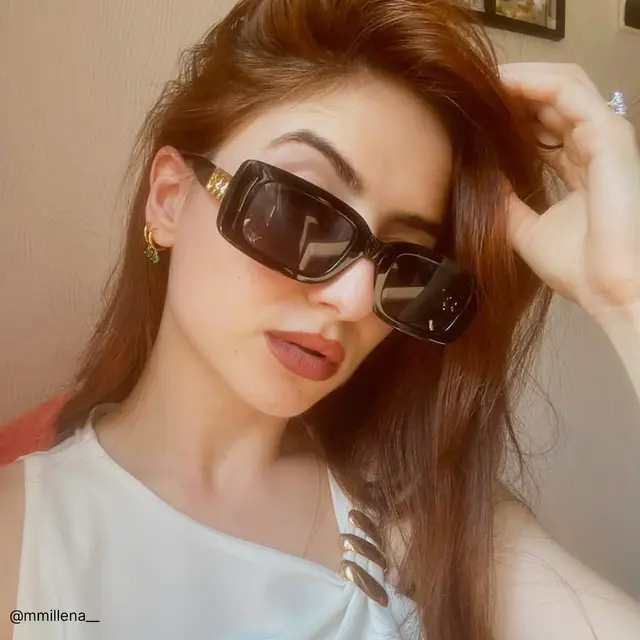 Rectangle Black Sunglasses