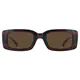 Rectangle Dark Tortoiseshell Sunglasses