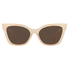 Cat-eye Transparent Yellow Sunglasses