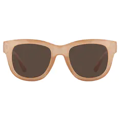 Oval Transparent Amber Sunglasses