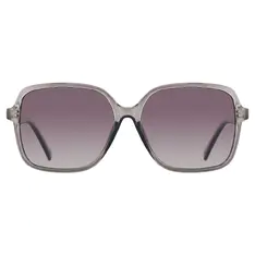 Square Transparent Gray Sunglasses