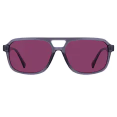 Square Transparent Gray Sunglasses