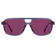 Square Transparent Gray Sunglasses