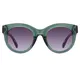Round Transparent Green Sunglasses