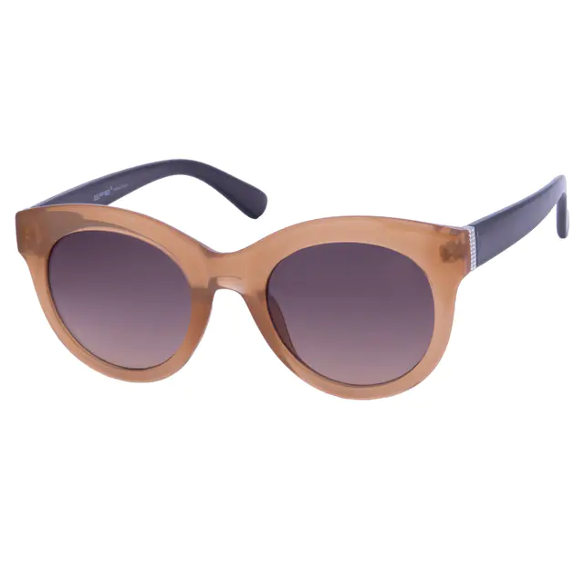 Round Transparent Amber Sunglasses
