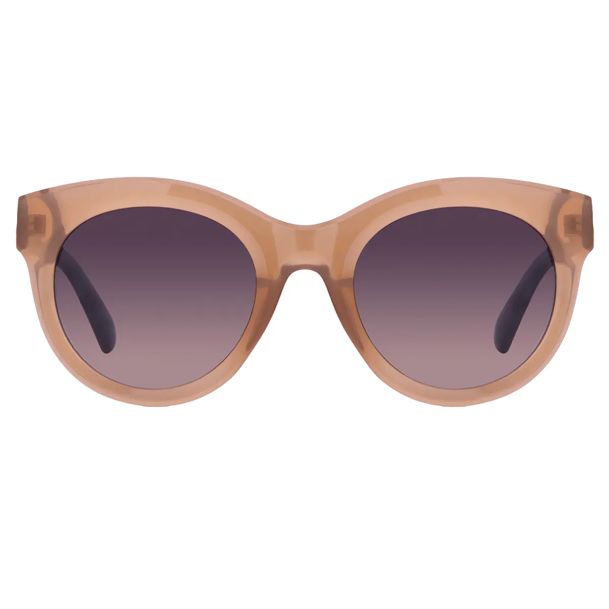 Round Transparent Amber Sunglasses