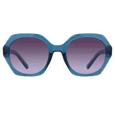 Geometric Transparent Blue Sunglasses