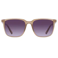 Square Transparent Amber Sunglasses